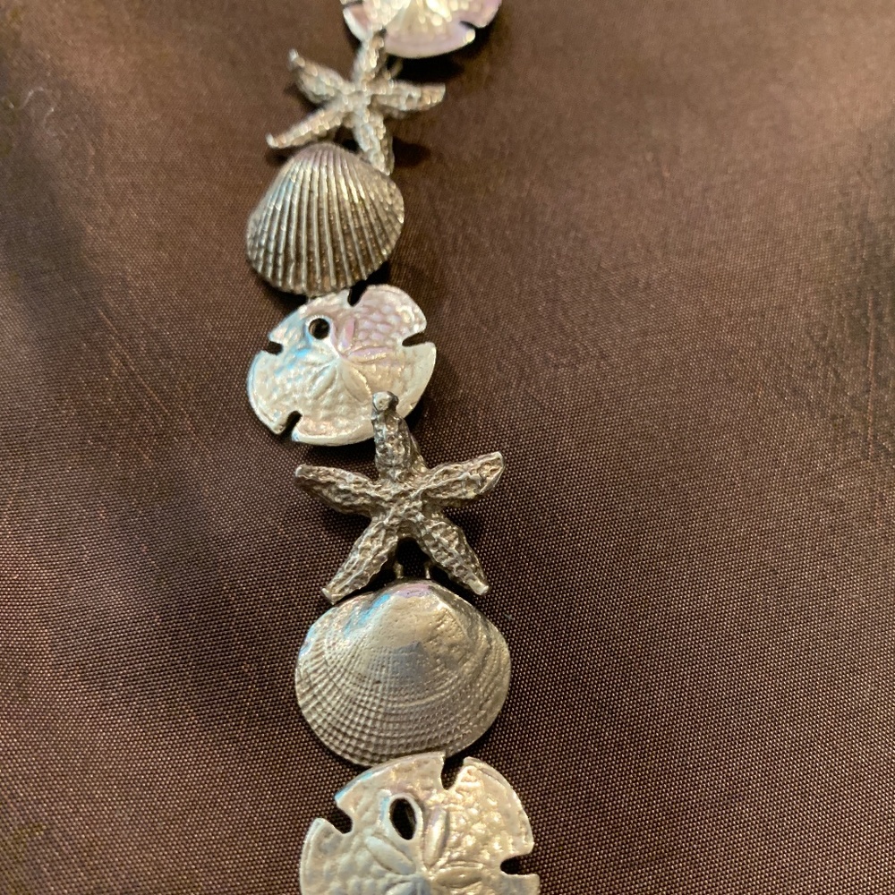 Silver seashell bracelet